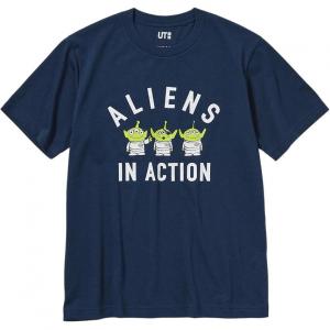 Футболка унисекс темно-синяя Uniqlo, темно-синий