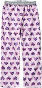 Пижамные брюки Calvin Klein Girl`s Brushed Micro, Pink(U2105R)/Heart
