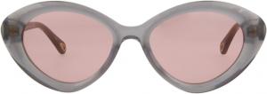 Солнцезащитные очки Chloé «кошачий глаз» серые, серо-красные, класса люкс, изготовлены в Италии, оправа из биоацетата, дизайнерская мода для повседневной роскоши Chloe