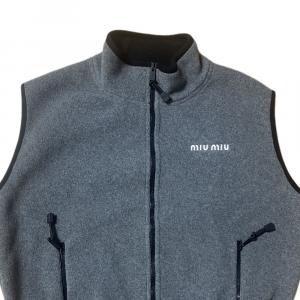 Серая флисовая толстовка MIU MIU