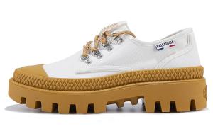 Туфли Pampa Canvas унисекс с низким верхом ярко-белые/оранжево-желтые Palladium