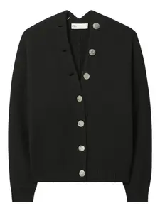Кардиган из мериносовой шерсти на пуговицах Tory Burch, черный