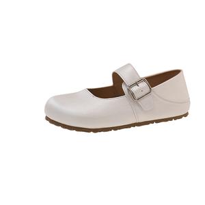 WUJI Плоские туфли Мэри Джейн для женщин экрю, цвет Ecru