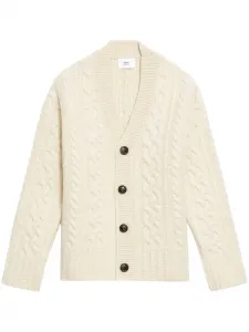 Кардиган с V-образным вырезом Ami Paris, белый