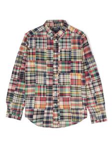 Ralph Lauren клетчатая рубашка в технике пэчворк, красный