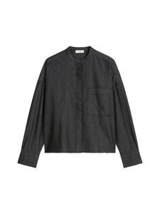 Marc O'Polo Свободная блузка из шамбре темно-синего цвета