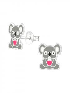 Bungsa Детские серьги-гвоздики серого цвета