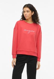 Толстовка VILA LANGÄRMELIGES RUNDHALS, Hibiscus/Red