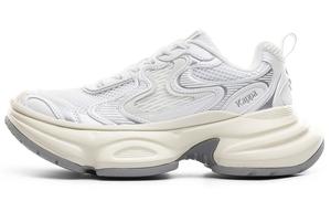 Кроссовки женские толстые низкие серебряный Kappa, цвет Classic White