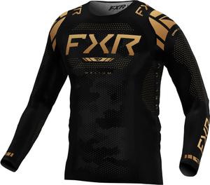 Детская мотокроссовая майка FXR helium 2025, Black/Gold