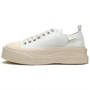 Холщовые кеды унисекс с низким верхом белого цвета Marche Studios, белый