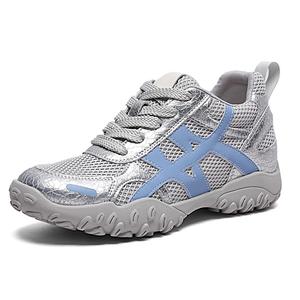 MOMGOG Женские низкие повседневные туфли серебристо-голубые, цвет Silver Blue