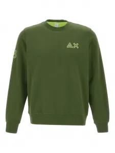 Хлопковый свитер Sun68, зеленый