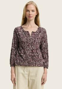Блуза TOM TAILOR CRINKLE MIT MUSTER, Dark Red Abstract Dot Design/Red