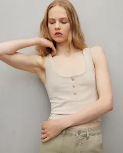 Женский топ с пуговицами и воротником интерлок Easy Wear, серый