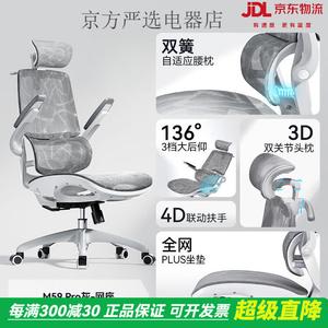 SIHOO M59Pro эргономичное кресло для дома и офиса, игровое кресло, компьютерное кресло AM59Pro Gray, Dragon Pattern + адаптивная поясничная подушка + 3D подголовник, нейлоновые ножки, поворотные подлокотники