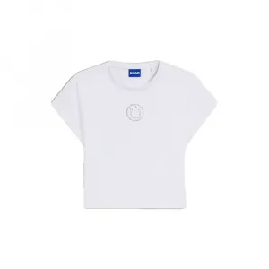 Футболка HUGO Dome 2 10272901 синего цвета, белый