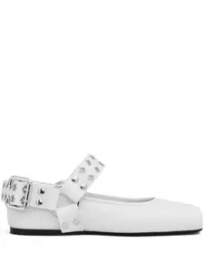 Байкерские балетки Alaïa, белый