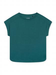 SCHIESSER Пижамная рубашка 'Mix & Relax' в изумрудном цвете