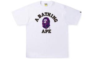 Футболка Bape Reflector Color Camo College A BATHING APE, черно-зеленая