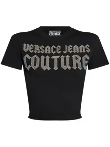 Футболка с логотипом Versace Jeans Couture, черный