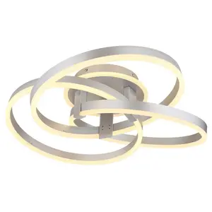 Потолочный светильник LED HERWIG Светодиодная потолочная лампа/гостиная/спальня/современный стиль Globo Lighting, серебристый