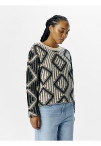 Джемпер Object OBJFERKA , Sandshell/Black/Off-White