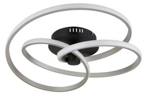 Светодиодный потолочный светильник GLYXAR 50/16 см Globo, черный/белый/никелированный