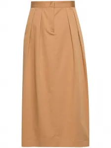 Юбка макси со складками Fabiana Filippi, коричневый