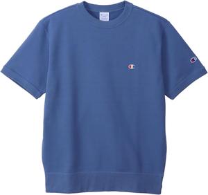 Мужская толстовка Champion C3-Z020 с длинным рукавом, больших размеров, с вышитым логотипом One Point, коротким рукавом и круглым вырезом, синий