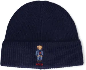 Polo Ralph Lauren мужская однотонная шапка-бини с флагом, Classic Navy