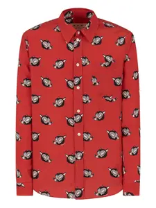 Рубашка с принтом Wolves Marni, оранжевый