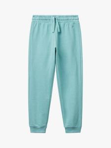 Детские джоггеры из хлопкового флиса с кулиской Benetton, Green