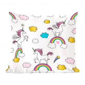 MuchoWow декоративная подушка диванная подушка гостиная декоративная подушка 40х40 см Иллюстрация единорогов на радуге - девочки - дети - детские - чехлы на диванные подушки - без наполнителя