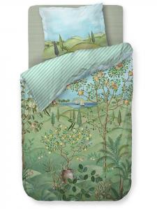 PiP Studio Комплект постельного белья из перкаля "La Campagna" зеленого цвета