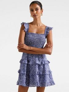 Мини-платье Petite Odette с цветочным принтом Forever New, Navy