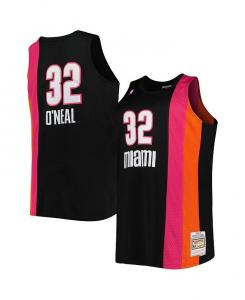 Мужская черная майка Shaquille O'Neal Miami Heat Big and Tall Hardwood Classics 2005-06 Swingman Mitchell & Ness, черный