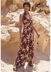 Комбинезон с воротником халтер Bodyflirt Boutique, коричневый