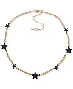 Ожерелье-Воротник с подвеской Pavé star station, 16 дюймов + удлинитель 3 дюйма Karl Lagerfeld Paris, black
