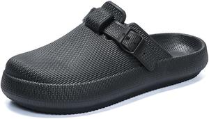 Женские тапочки JSWEI, слипоны для медсестер, легкая обувь для садовых работ, удобные сандалии унисекс, черный