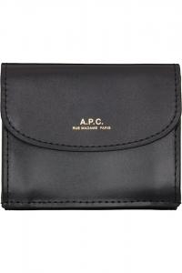 A.P.C. Черный трехсекционный кошелек Genève