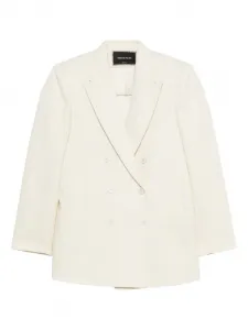 Двубортный пиджак с карманами Fabiana Filippi, нейтральный