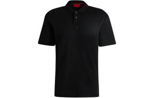 Хьюго Поло с коротким рукавом и логотипом HUGO BOSS, черный