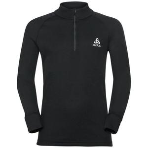 Футболка Odlo ML ½ ZIP ACTIVE WARM Черная рубашка с длинными рукавами