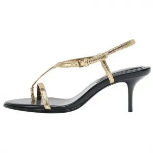 Сандалии женские с одним ремешком 7 см, золотистые ZARA, Gold