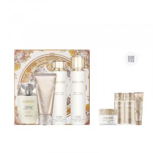 Улучшенный набор косметики для студентов и вечеринок тоник очищающее средство стабилизирующее восстанавливающее увлажняющее солнцезащитное Cemoy, 【Gift box set of 4】Cleansing 80ml + sunscreen 50ml + water белый 120ml each