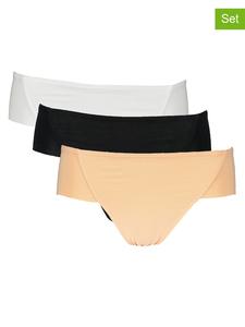 PETITE FLEUR Комплект из 3 трусов белого, оранжевого и черного цвета