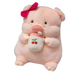 Очаровательная плюшевая игрушка поросенок молочный чай, плюшевая кукла, высота 35см/45см Tranquility and elegance