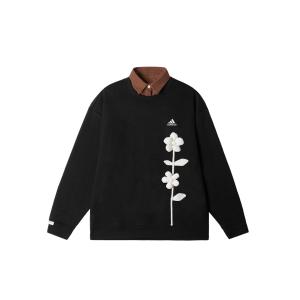 Adidas Толстовки LABEL унисекс, черные с отворотом, утолщенные, стандартного размера