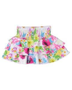 Shade Critters Юбка со сборкой в цветочный акварельный принт, мультиколор